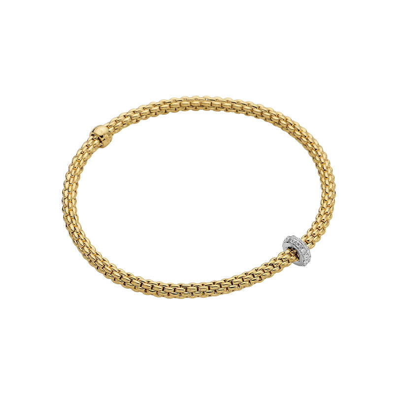 Fope Prima Yellow Gold & Diamond Bracelet