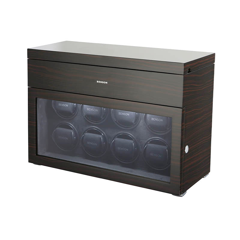 Benson Black Series 8-Piece Watch Winder - Macassar