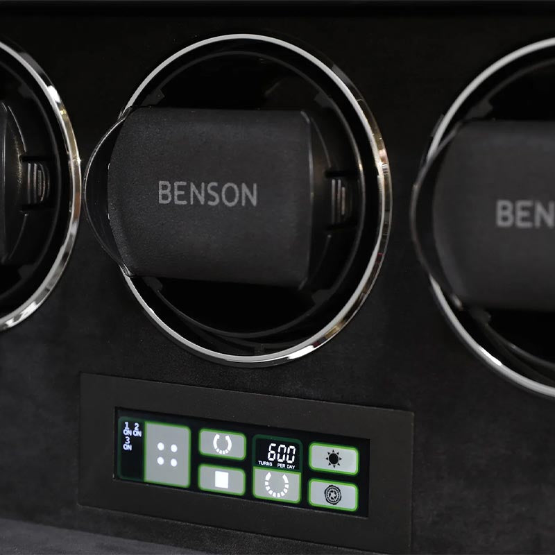 Benson Compact Series Triple Watch Winder - Carbon Finish