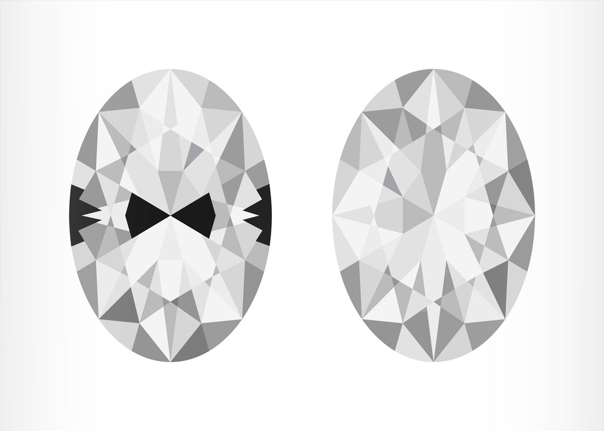 Bow-Tie Effect Diamonds