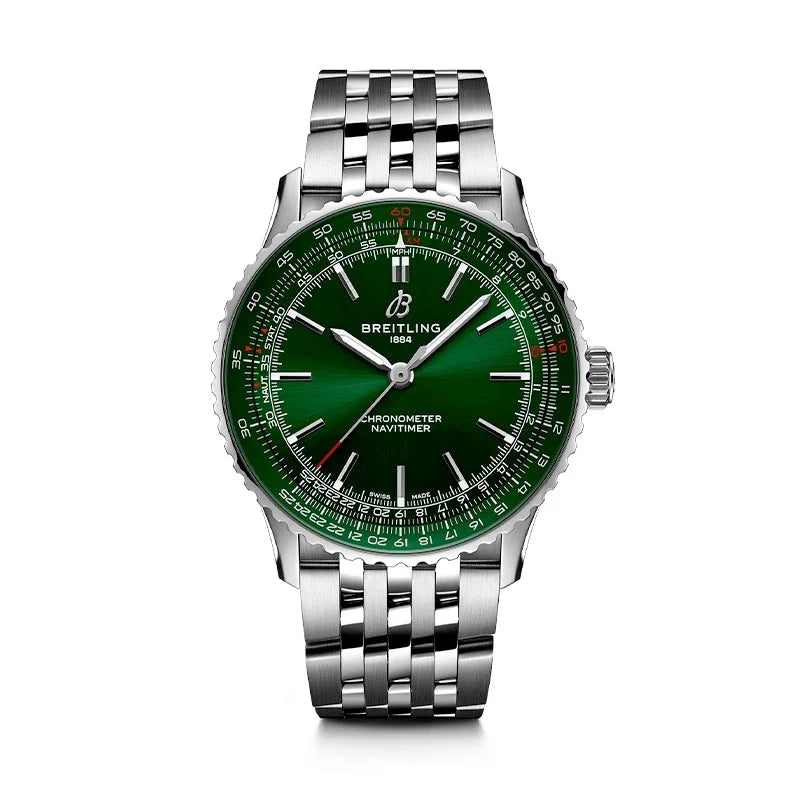 Breitling green face watch hotsell