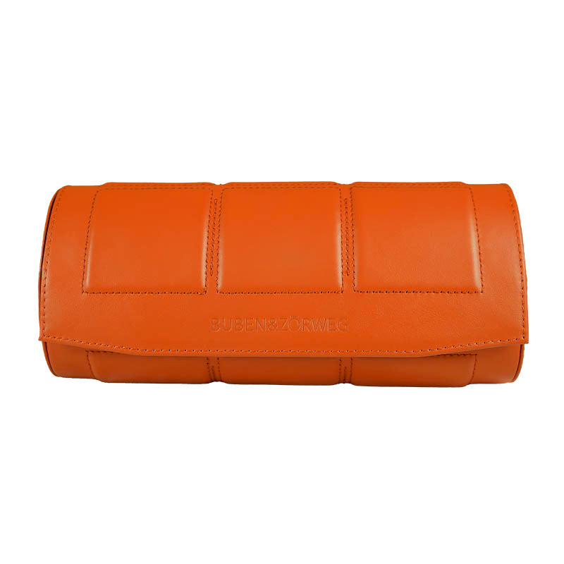 Buben & Zorweg Nitro 3 Orange Leather Watch Roll