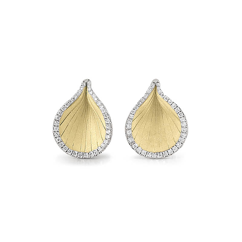 Cammilli Firenze Lemon Bamboo Goccia Diamond Earrings