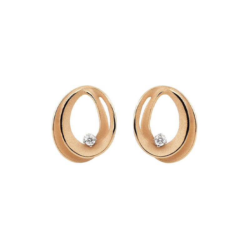 Cammilli Firenze Orange Apricot Dune Diamond Earrings