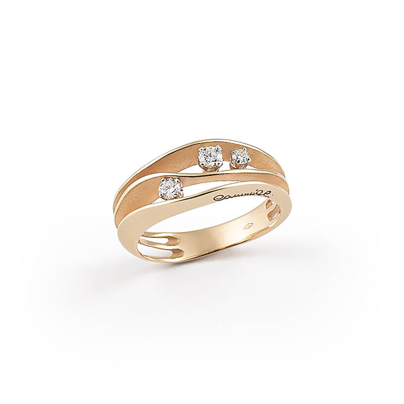 Cammilli Firenze Orange Apricot Dune Diamond Ring