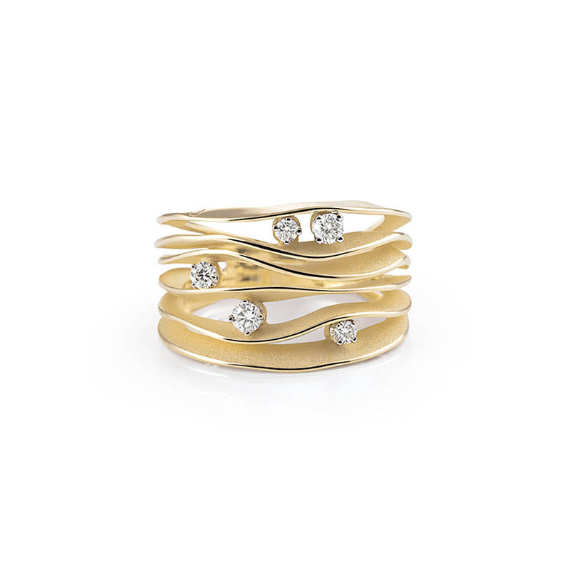 Cammilli Firenze Yellow Sunrise Dune Diamond Ring