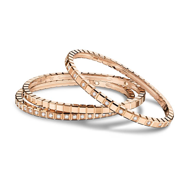 Chopard Rose Gold Ice Cube Diamond Bangle