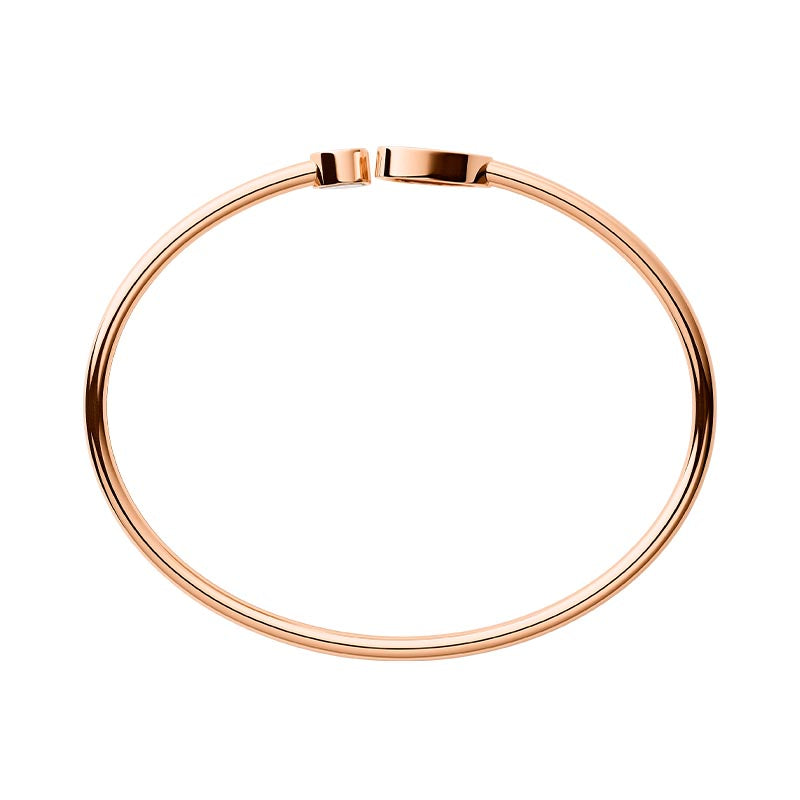 Chopard Rose Gold Happy Hearts Turquoise Mother of Pearl & Diamond Bangle