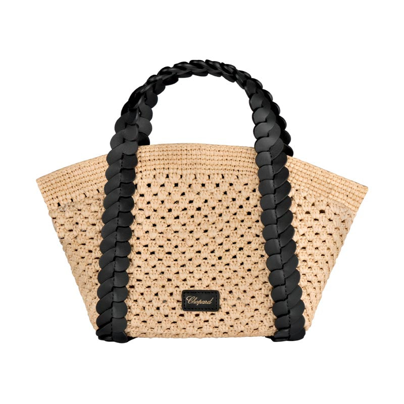 Chopard Happy Hearts Raffia Small Tote Bag