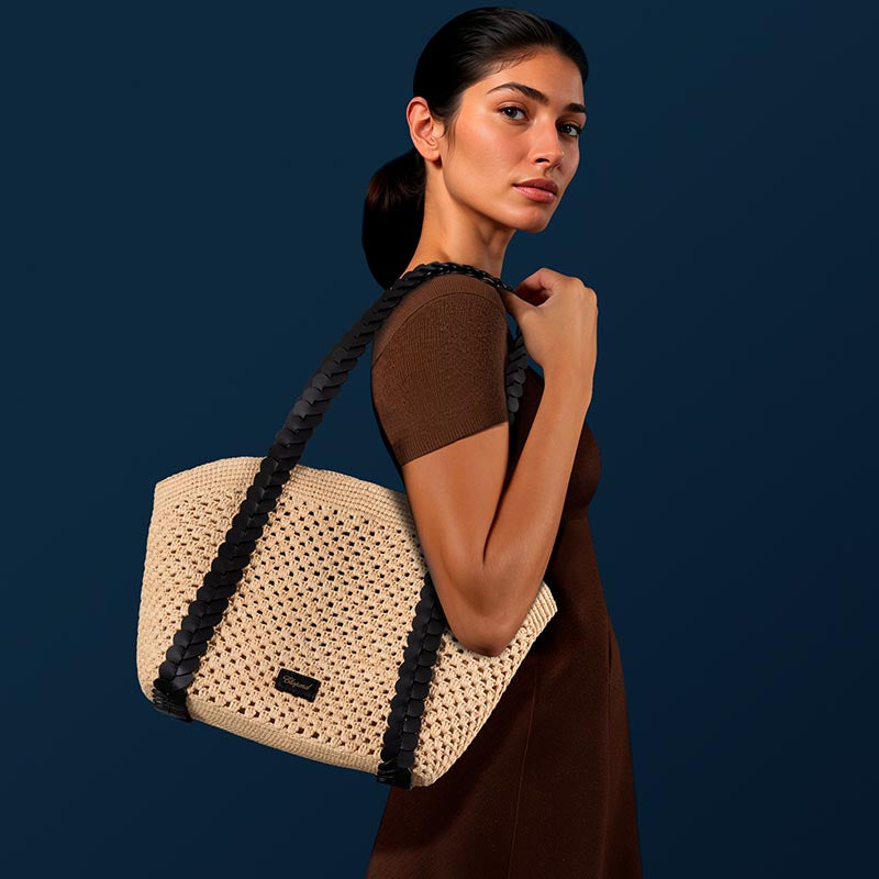 Chopard Happy Hearts Raffia Small Tote Bag
