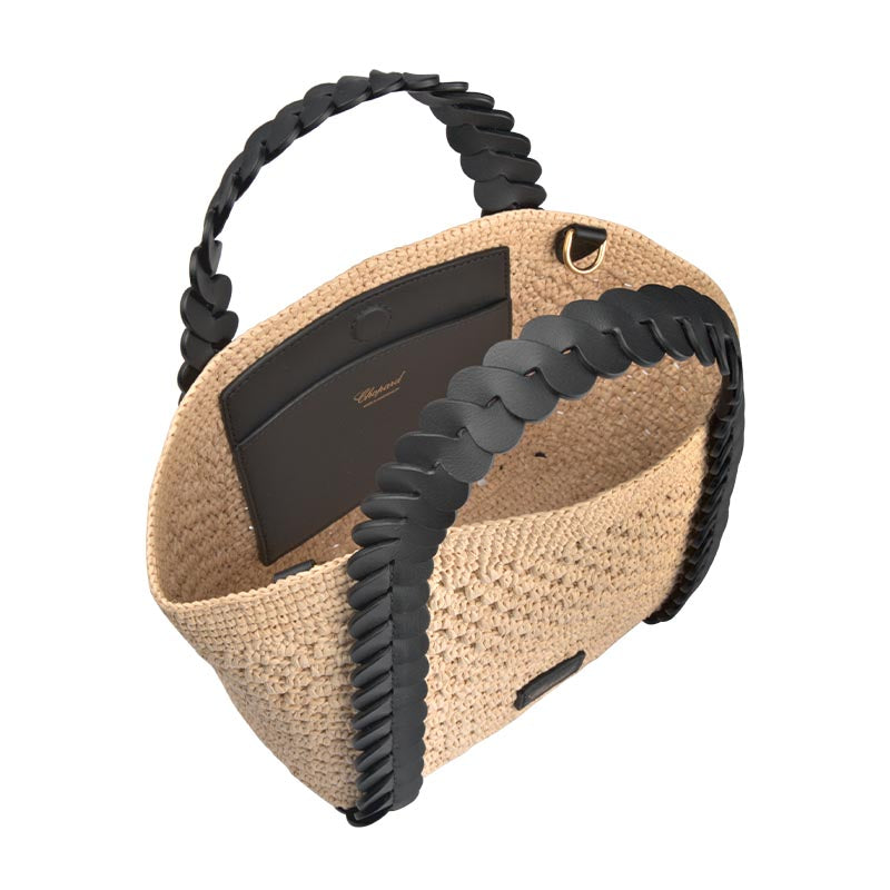 Chopard Happy Hearts Raffia Small Tote Bag