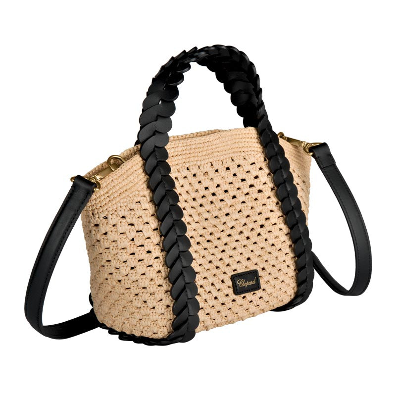 Chopard Happy Hearts Raffia Small Tote Bag