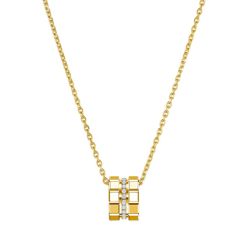 Chopard Yellow Gold Ice Cube Mini Diamond Pendant