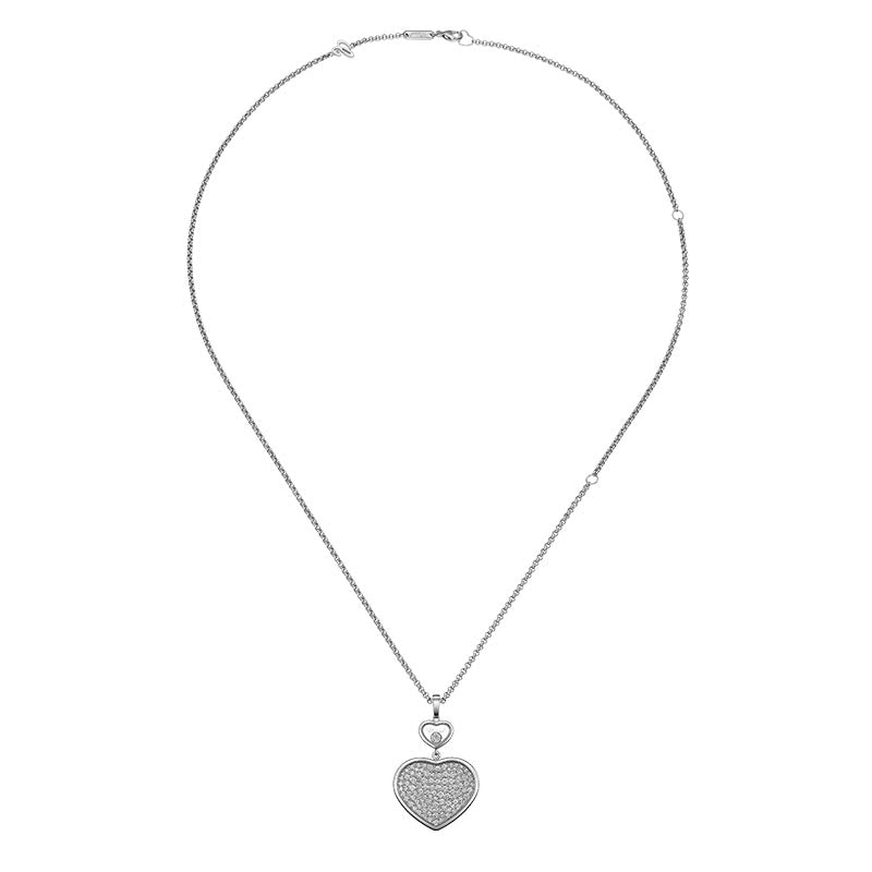 Chopard White Gold Happy Hearts Diamond Pendant