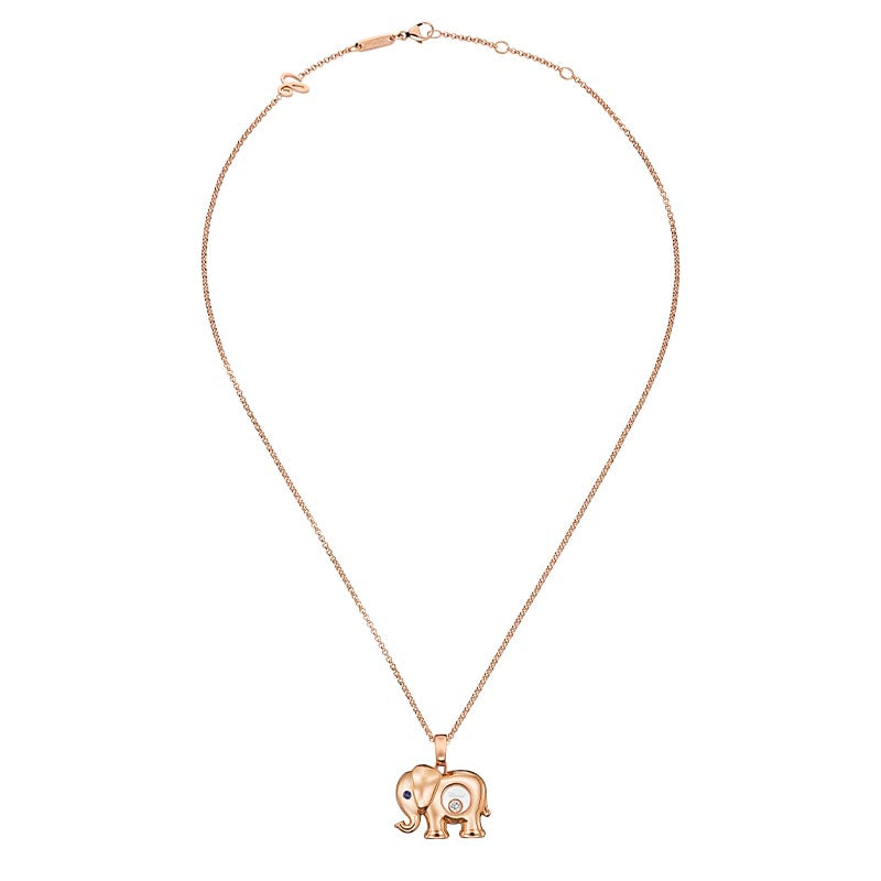 Chopard Rose Gold Happy Diamonds Elephant Diamond Pendant