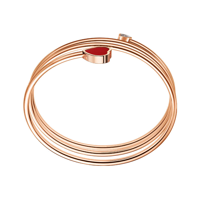 Chopard Rose Gold Happy Hearts Multi-Twist Bangle