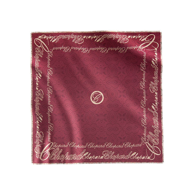 Chopard Signature Red Organic Silk Twill Shawl