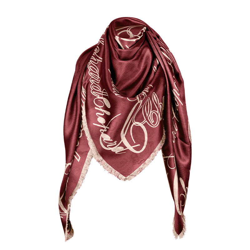 Chopard Signature Red Organic Silk Twill Shawl