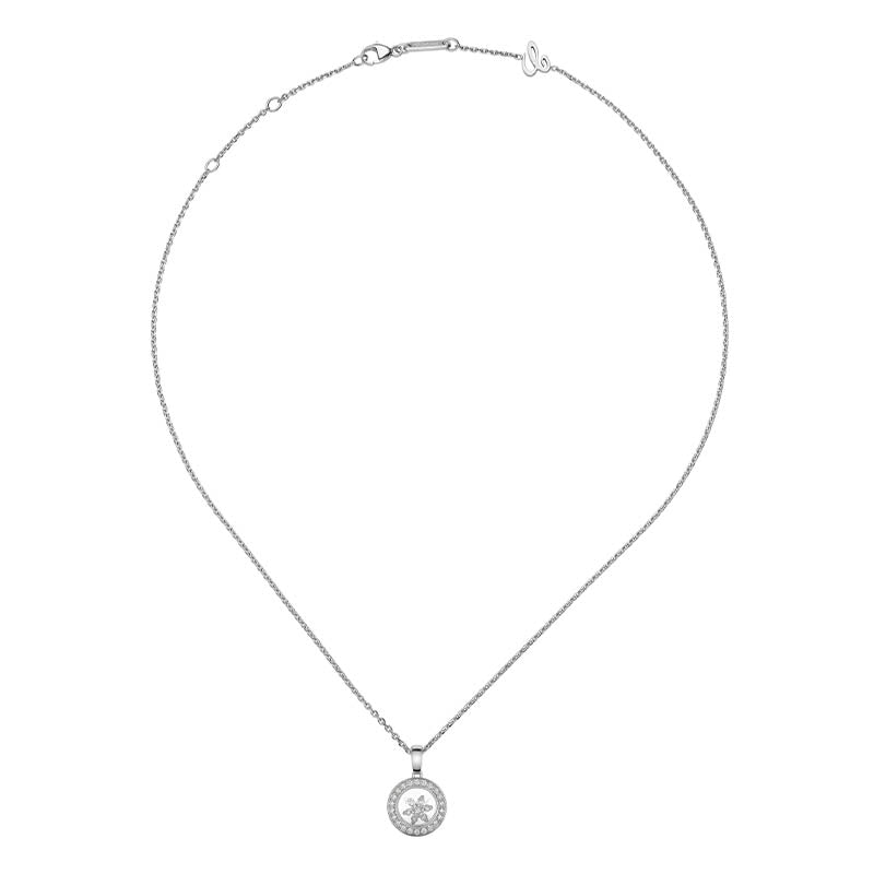 Chopard White Gold Happy Diamonds Snowflake Pendant