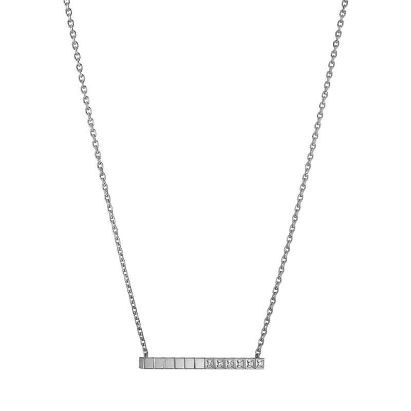 Chopard White Gold Ice Cube Diamond Pendant