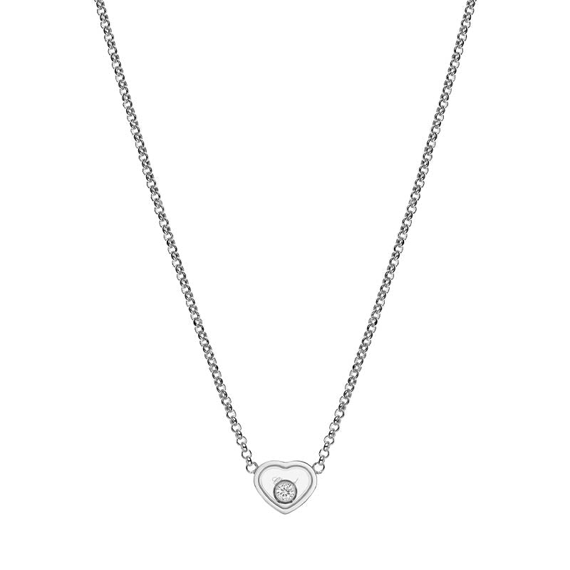 Chopard White Gold My Happy Hearts Diamond Necklace