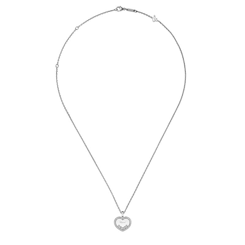 Chopard White Gold Happy Diamonds Icon Heart Pendant