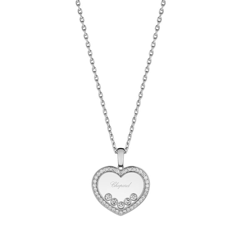 Chopard White Gold Happy Diamonds Icon Heart Pendant