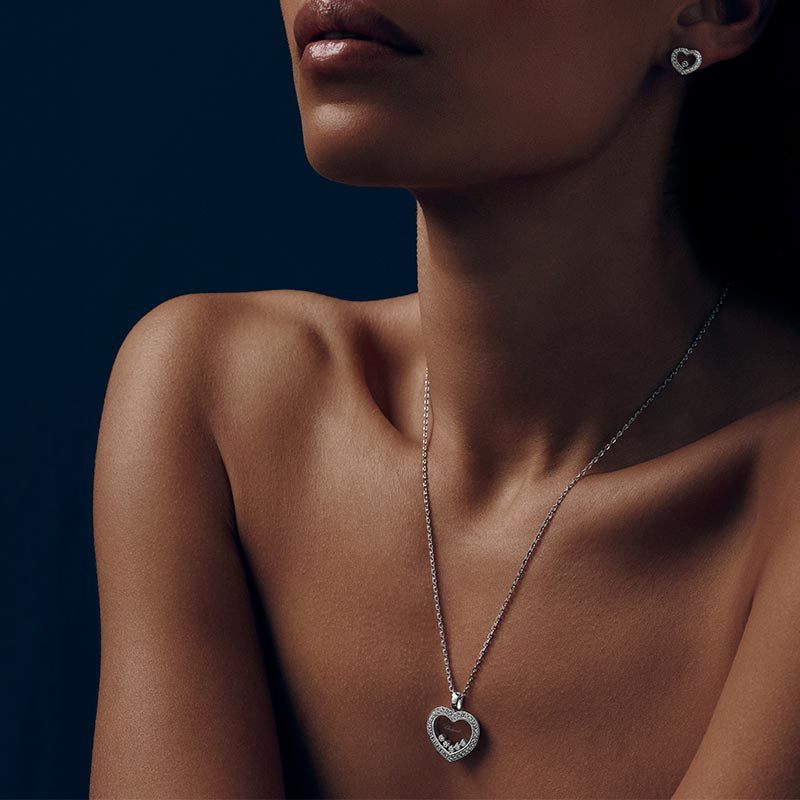 Chopard White Gold Happy Diamonds Icon Heart Pendant
