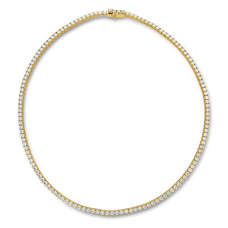 Hearts on Fire Signature Yellow Gold Uniform Line Diamond Necklace
