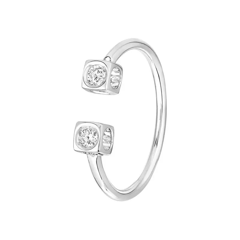 dinh van Le Cube White Gold Diamant Ring