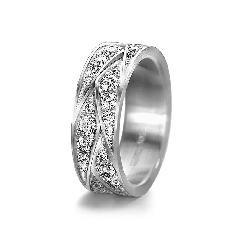 Furrer Jacot Gold and Diamond Intertwined Band - Main Image