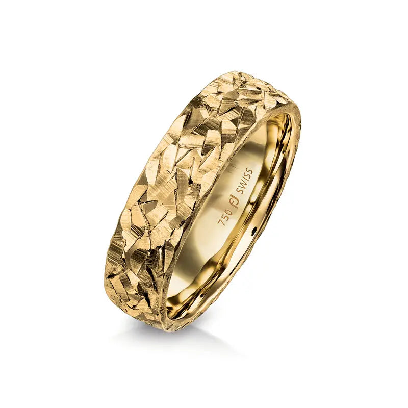 Furrer Jacot 'Rough Cut' Gold Band - Main Image