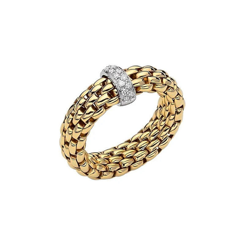 Fope Vendome Yellow Gold & Diamond Ring