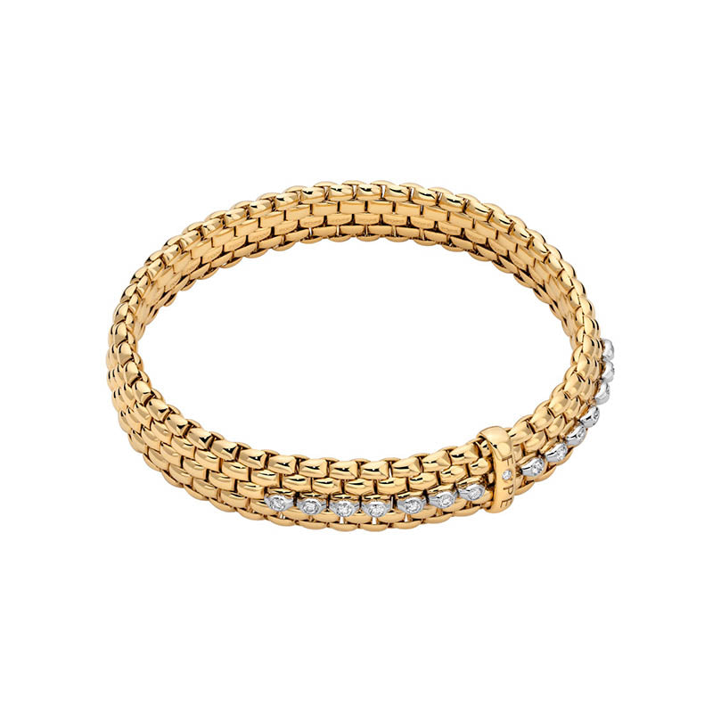 Fope Panorama Yellow Gold & Diamond Bracelet