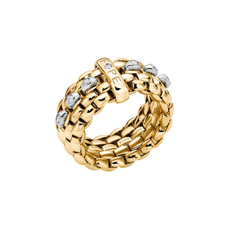 Fope Panorama Yellow Gold & Diamond Ring