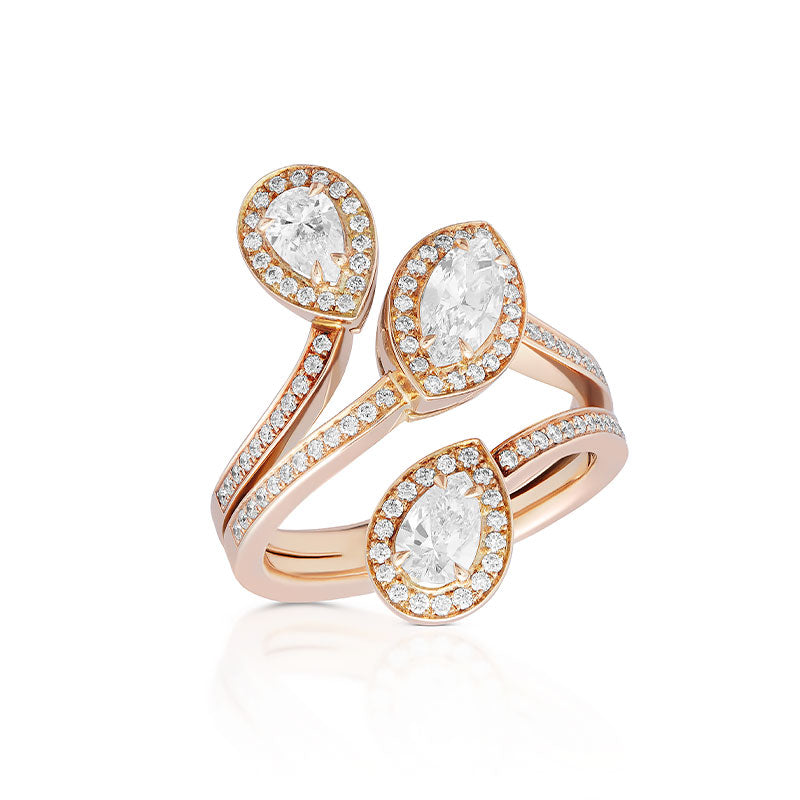 Hans D Krieger Rose Gold Diamond Wrap Ring_311.1019.48.6
