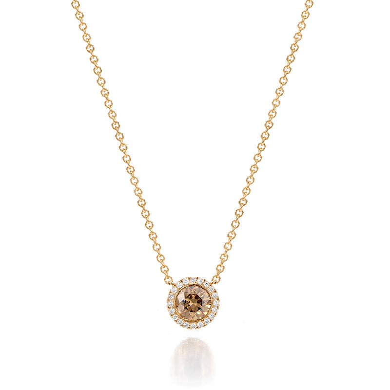 Hans D. Krieger Rose Gold Diamond Halo Pendant