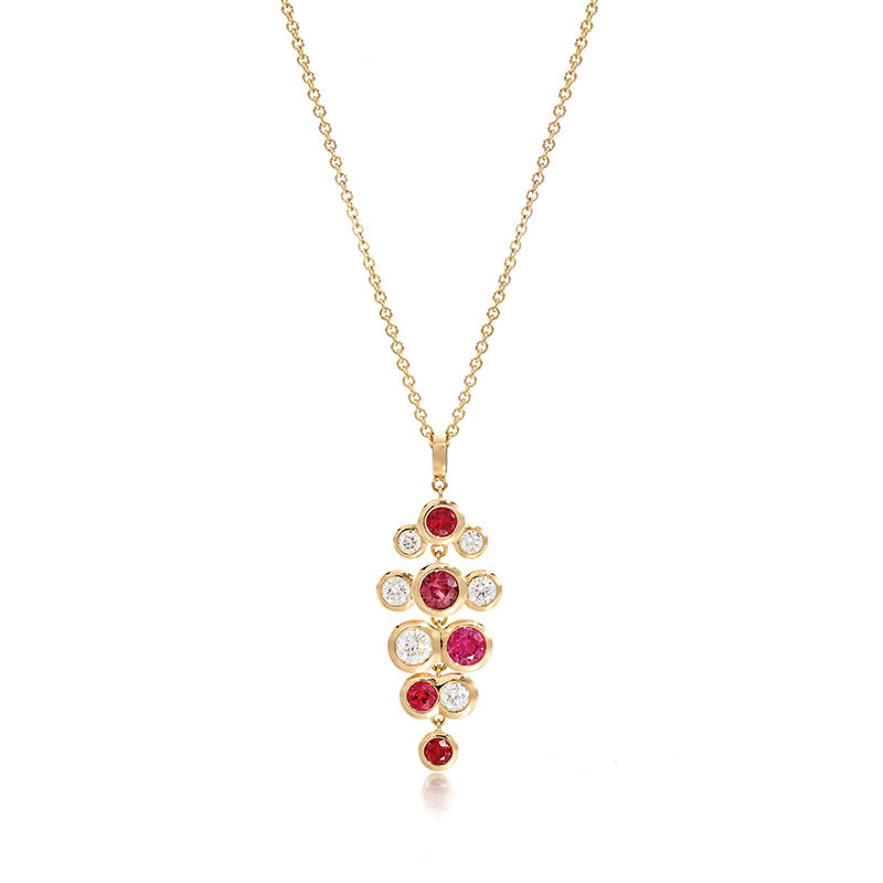 Hans D. Krieger Rose Gold Ruby & Diamond Pendant