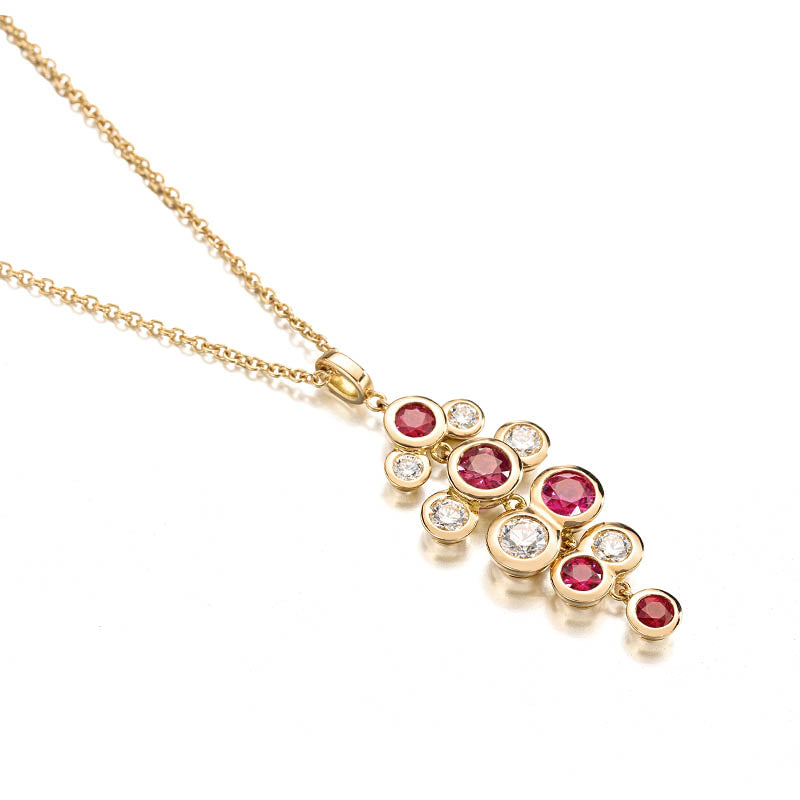 Hans D. Krieger Rose Gold Ruby & Diamond Pendant