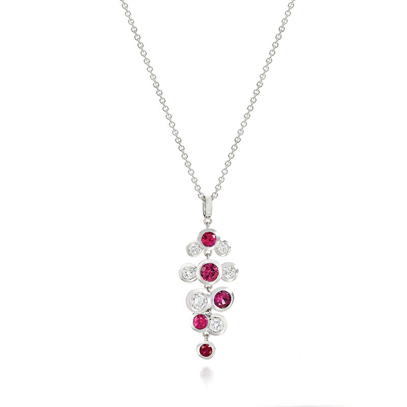 Hans D. Krieger White Gold Ruby & Diamond Pendant