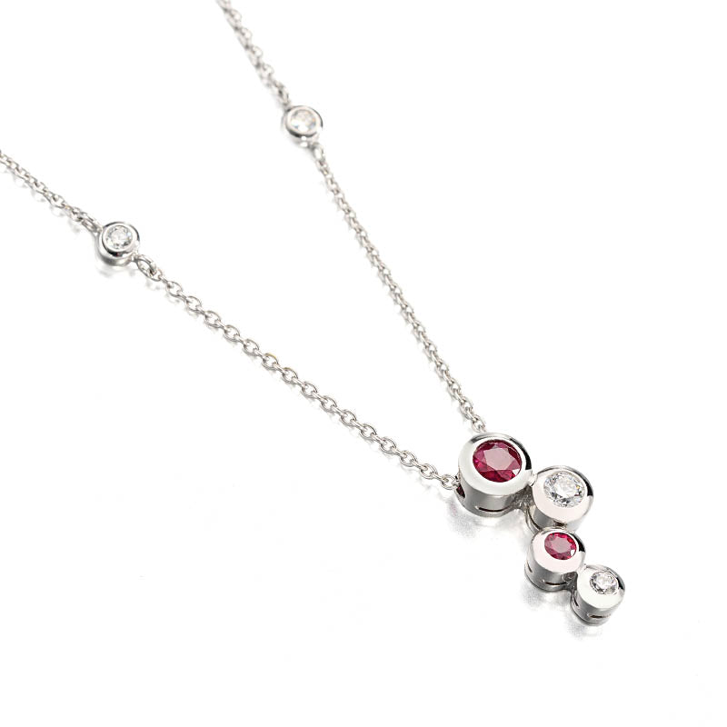 Hans D. Krieger White Gold Ruby & Diamond Pendant
