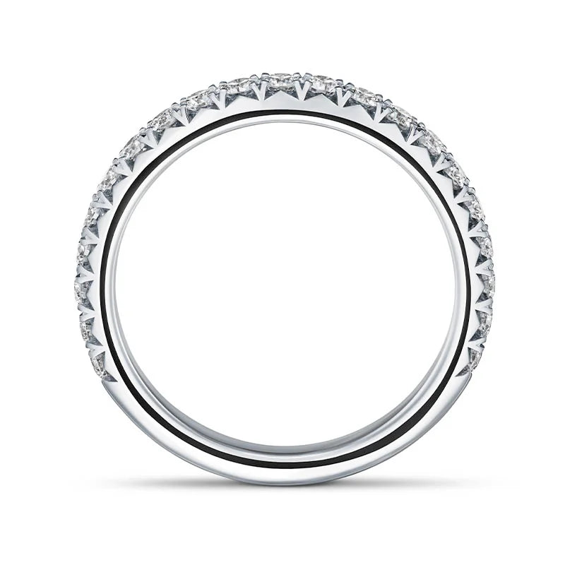Hearts on Fire Vela White Gold Pavé Diamond Band - Knar Jewellery