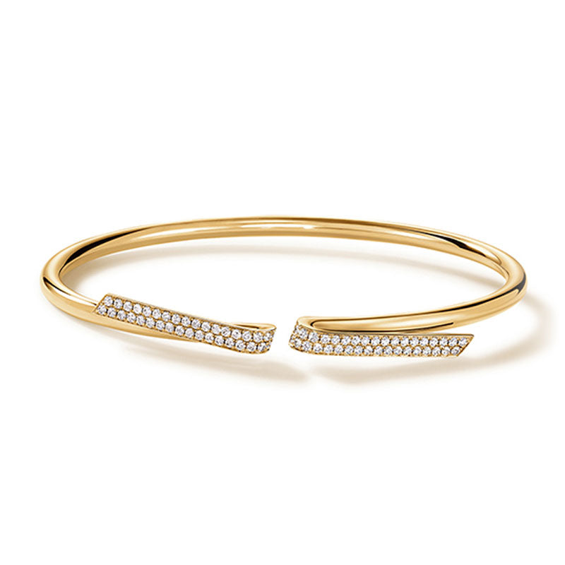 Hearts on Fire Inside/Out Yellow Gold Diamond Flexi Bangle
