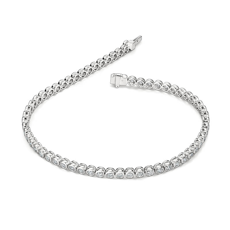 Hearts On Fire White Gold Classic Bezel-Set Line Bracelet