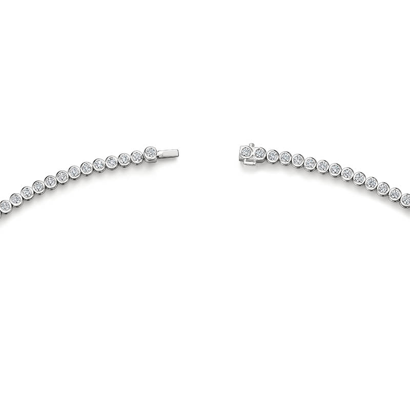 Hearts On Fire White Gold Classic Bezel-Set Line Necklace