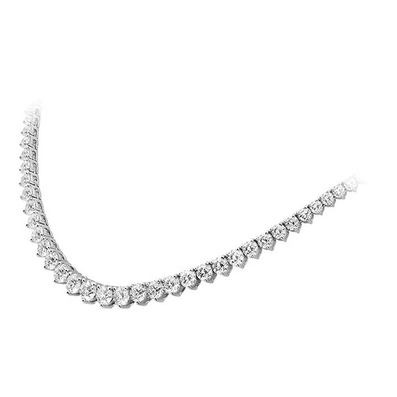 Hearts On Fire White Gold Signature Graduated Diamond Line Necklace