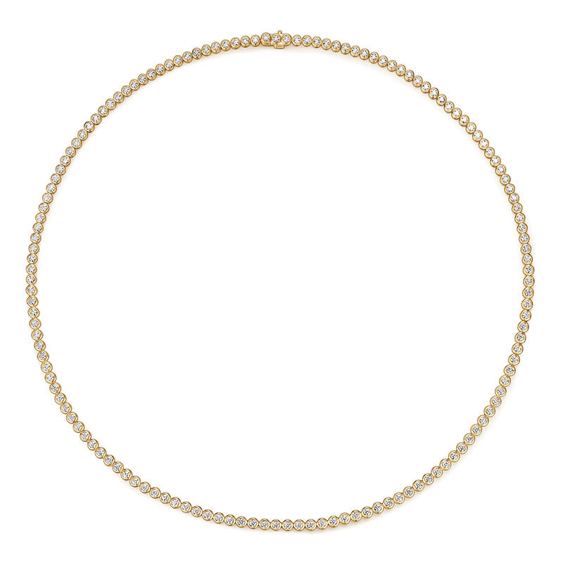 Hearts On Fire Yellow Gold Classic Bezel-Set Line Necklace