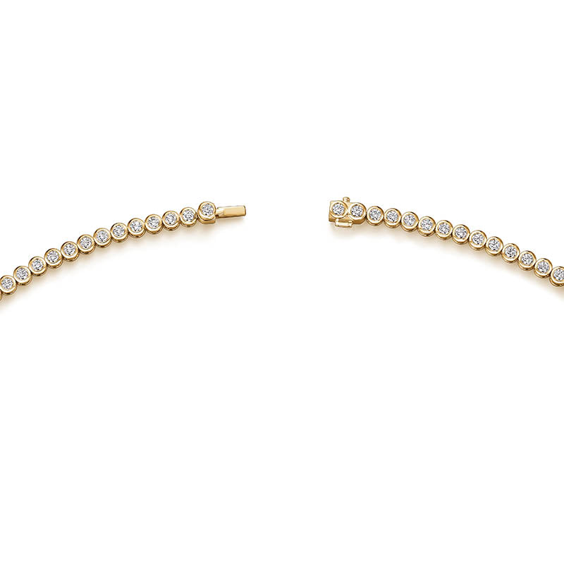 Hearts On Fire Yellow Gold Classic Bezel-Set Line Necklace