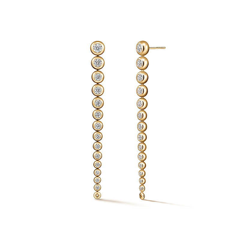 Hearts On Fire Yellow Gold Dream Circle Convertible Earrings