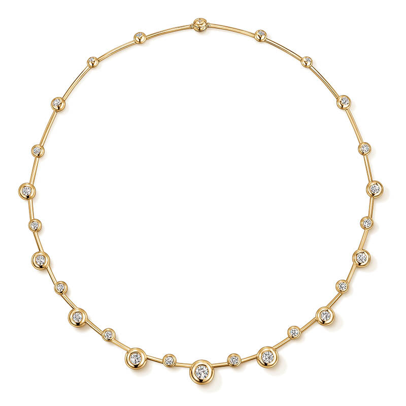 Hearts On Fire Yellow Gold Dream Floating Diamond Necklace
